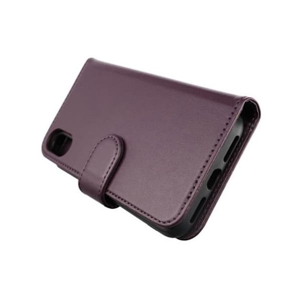 iPhone X/XS Magnetisk PU-fodral - Mörk körsbär
