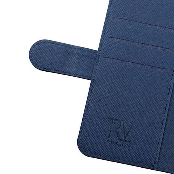 Rvelon Magnet iPhone X/XS Plånboksfodral - Blå