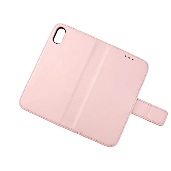 iPhone X/XS - Genuint plånboksfodral - Rosa