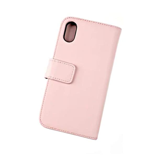 iPhone X/XS - Genuint plånboksfodral - Rosa