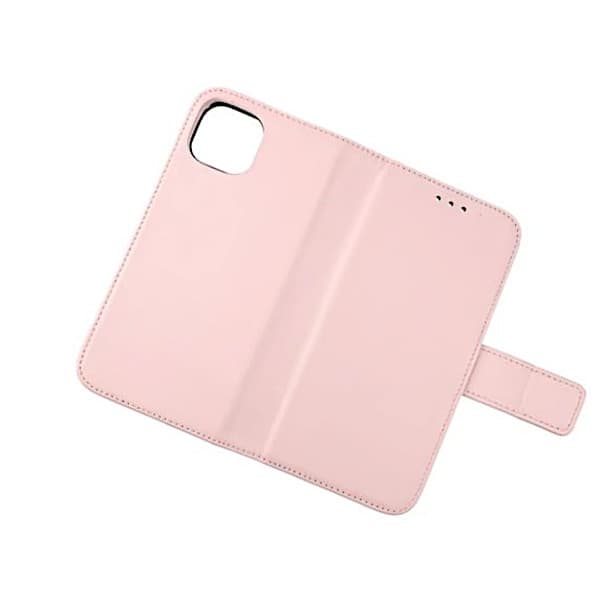 RV iPhone 12 Mini Plånboksfodral Genuint läder - Rosa