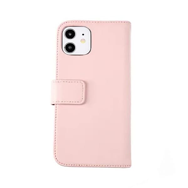 RV iPhone 12 Mini Plånboksfodral Genuint läder - Rosa