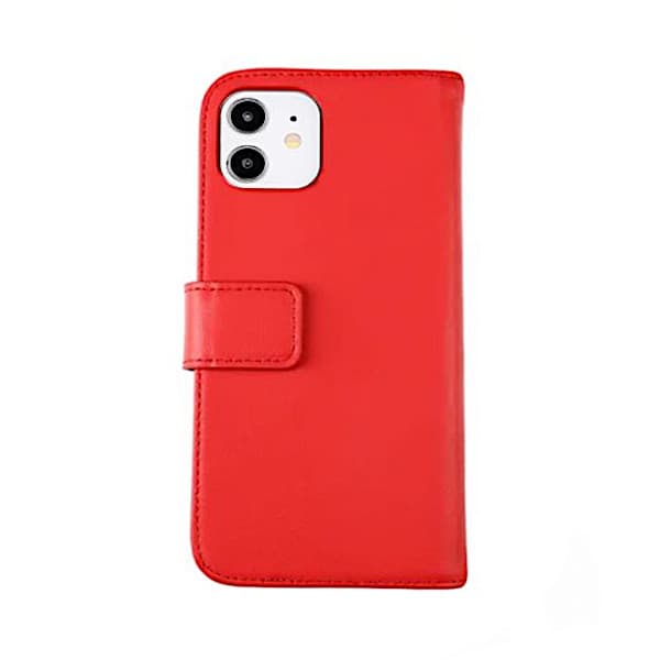 iPhone 12 Mini - Genuint plånboksfodral - Röd