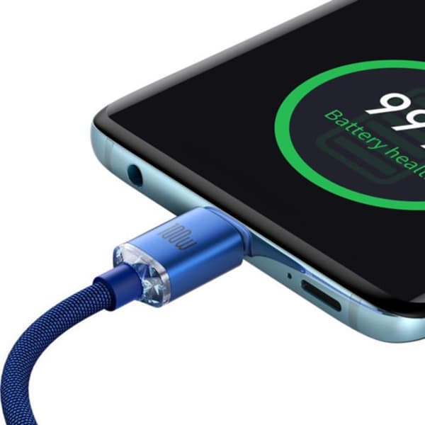 Baseus USB-C till USB-C 100W 1.2m - Blå