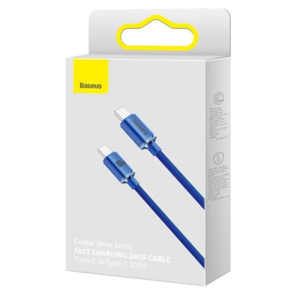 Baseus USB-C till USB-C 100W 1.2m - Blå