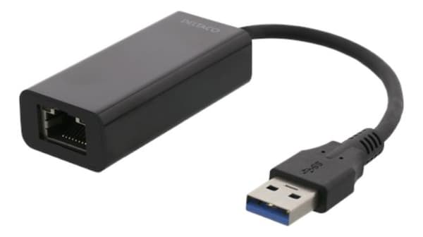 Deltaco USB 3.0 Nätverksadapter - Svart