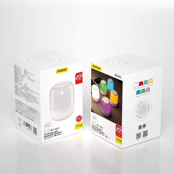 Dudao Trådlös Bluetooth 5.0 RGB Högtalare 5W 1200mAh - Vit
