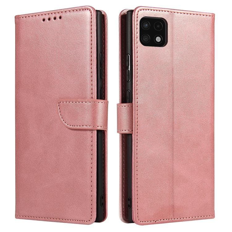 Magnet Elegant Kickstand Fodral Samsung Galaxy A22 4G - Rosa