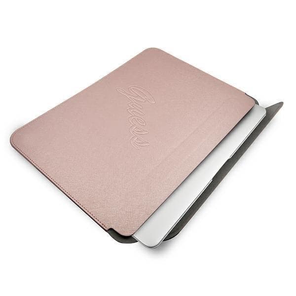 Guess Saffiano Script Datorfodral 13" - Rosa