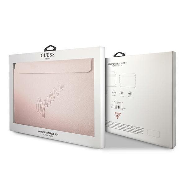 Guess Saffiano Script Datorfodral 13" - Rosa