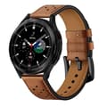 Miniatyrbild 1 av 5: Läder Armband Galaxy Watch 4/5/5 Pro (40/42/44/45/46 mm) - Brun