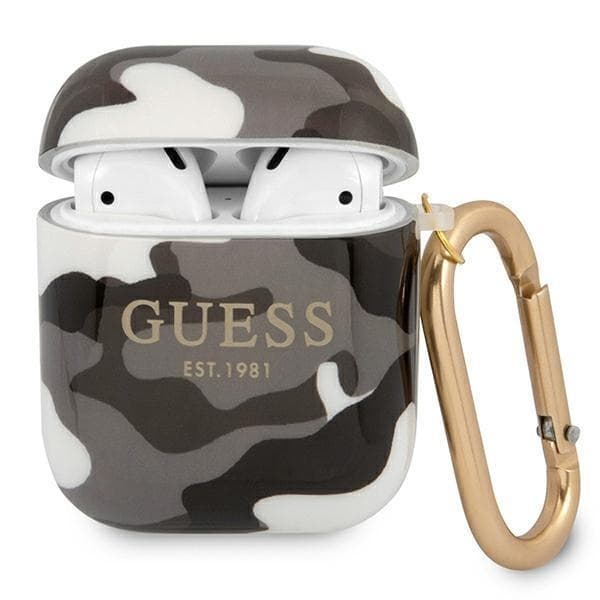 Guess Camo Collection Skal AirPods - Svart
