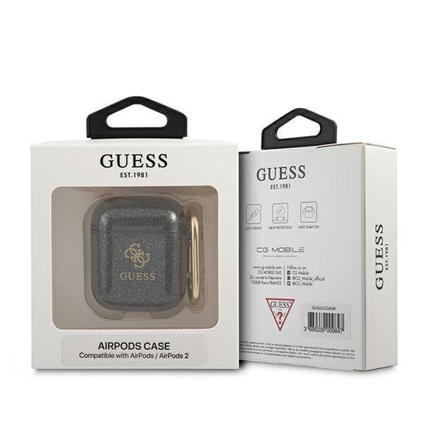 Guess Glitter Collection Skal AirPods - Svart