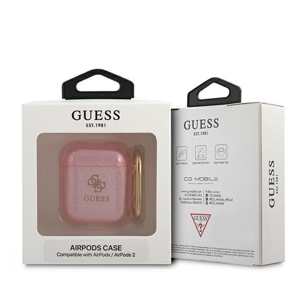 Guess Glitter Collection Skal AirPods - Rosa