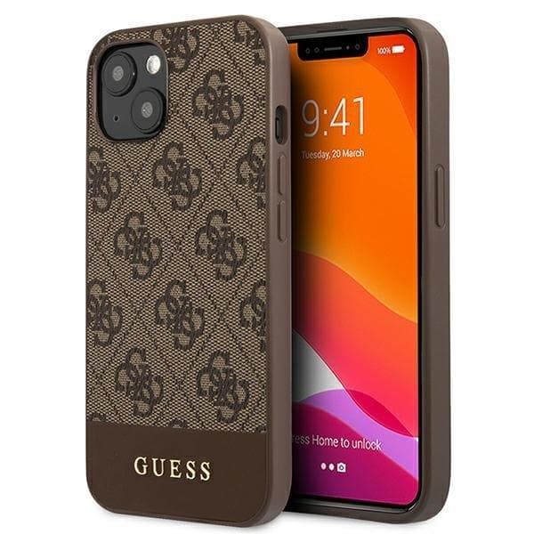 Guess 4G Stripe Collection Skal iPhone 13 - Brun