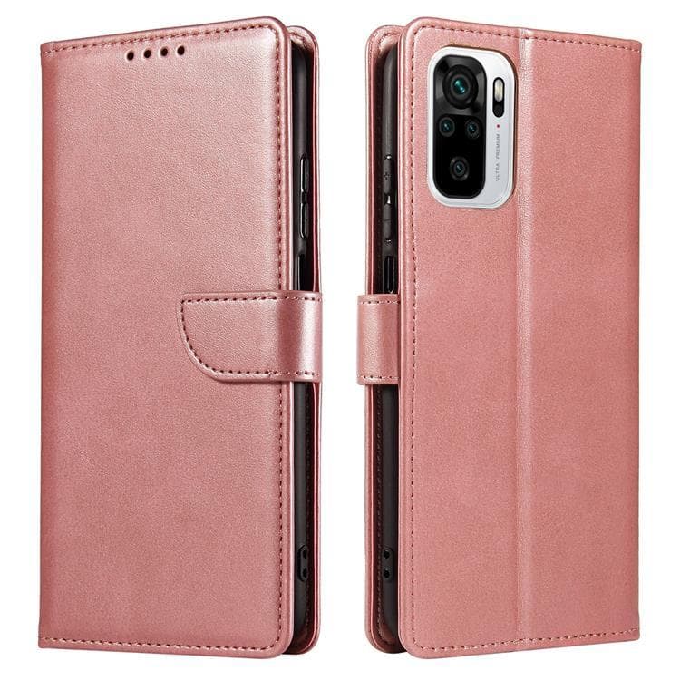 Magnet Elegant Kickstand Fodral Xiaomi Redmi Note 10 5G / Poco M3 Pro - Rosa