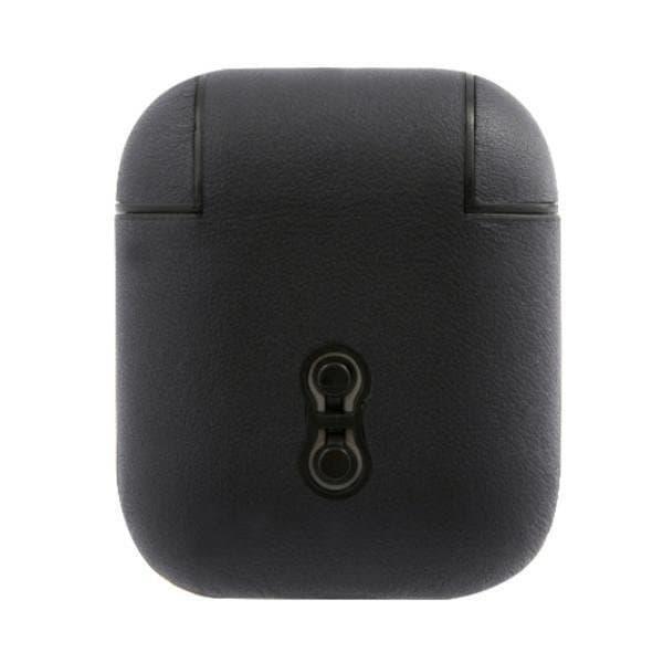 BMW Äkta läder Silver Logo Skal AirPods - Marinblå