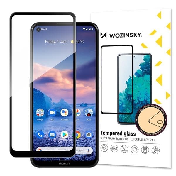 Wozinsky Full Glue Härdat Glas Skärmskydd Nokia 5.4 - Svart