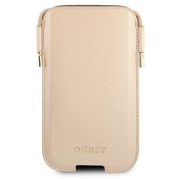Guess Saffiano Halsbandsfodral 6.1" - Guld