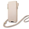 Miniatyrbild 1 av 8: Guess Saffiano Halsbandsfodral 6.1" - Guld