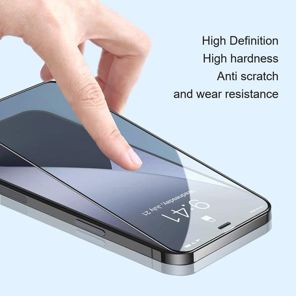 [1-PACK] Härdat Glas Skärmskydd iPhone 12 Mini - Svart