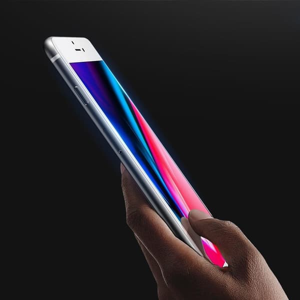[1-PACK] Härdat Glas Skärmskydd iPhone 8 Plus / iPhone 7 Plus - Vit