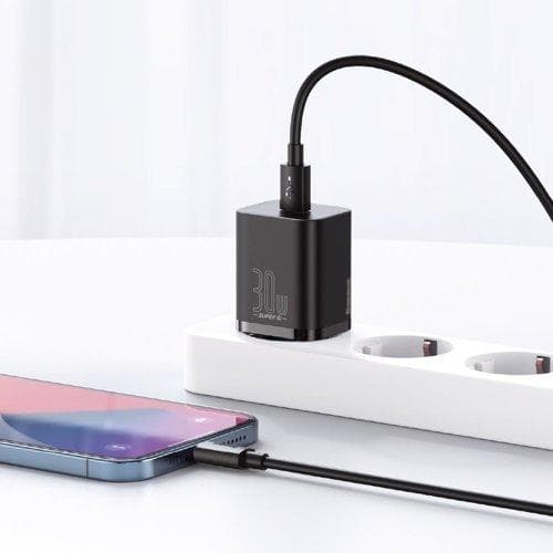 Baseus Super Väggladdare USB-C 30 W - Svart