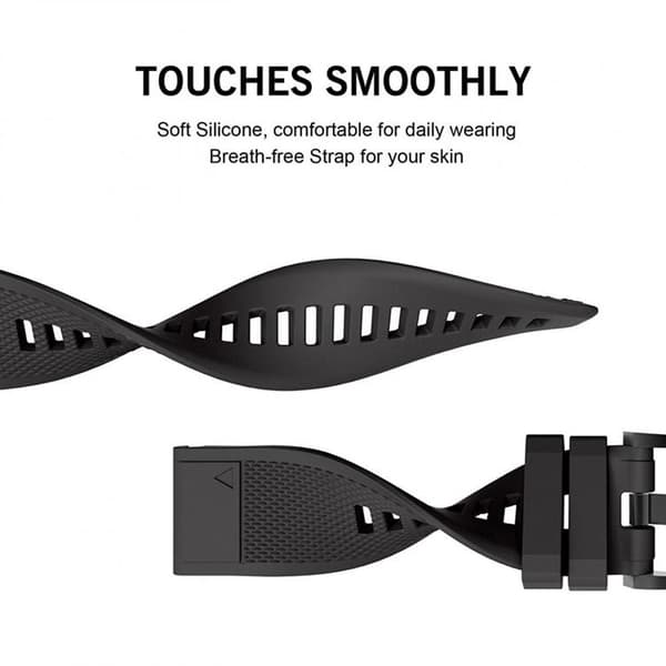 Smooth Garmin Fenix Band 5/6/6 Pro - Svart