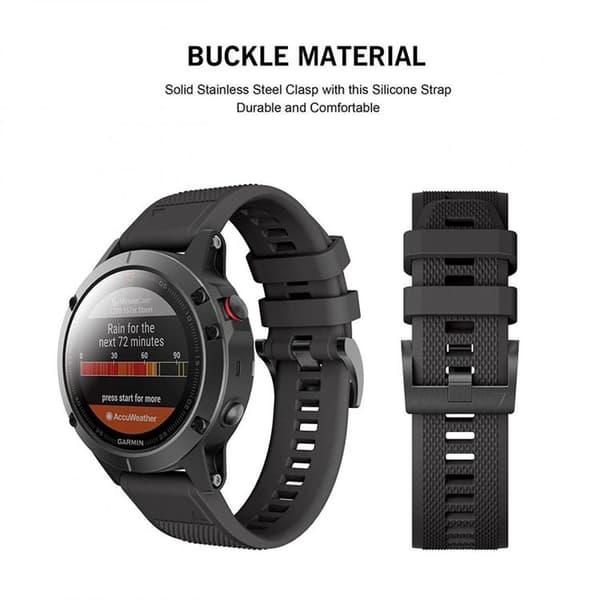 Smooth Garmin Fenix Band 5/6/6 Pro - Svart