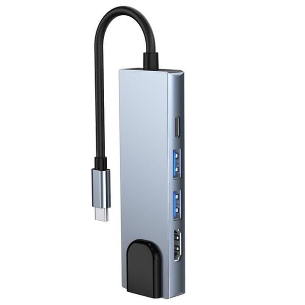 Tech-Protect V3-Hub Adapter 5in1 - Grå