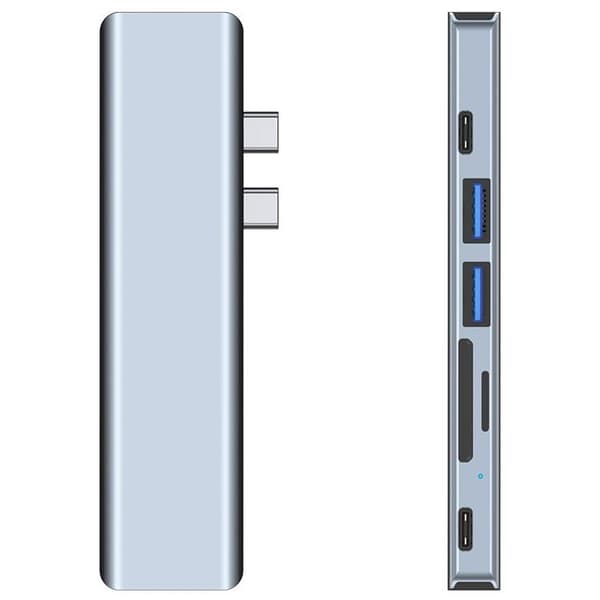 Tech-Protect V5-Hub Adapter 7in1 - Grå