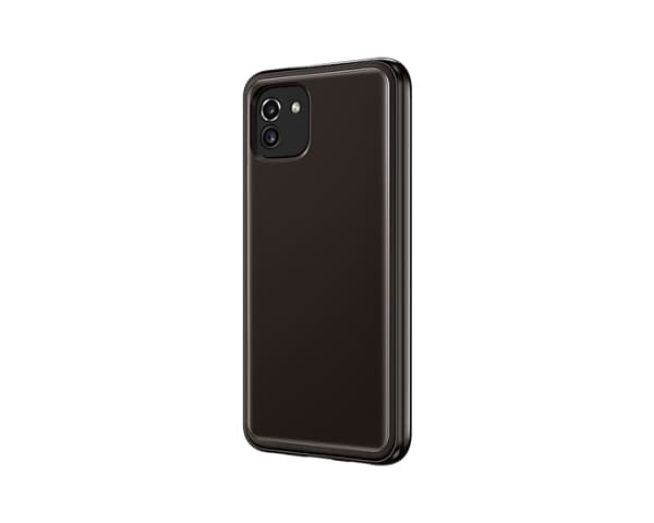 Samsung EF-QA036TBEGEU, Suojus, Samsung, Galaxy A03, 16,5 cm (6.5"), Musta