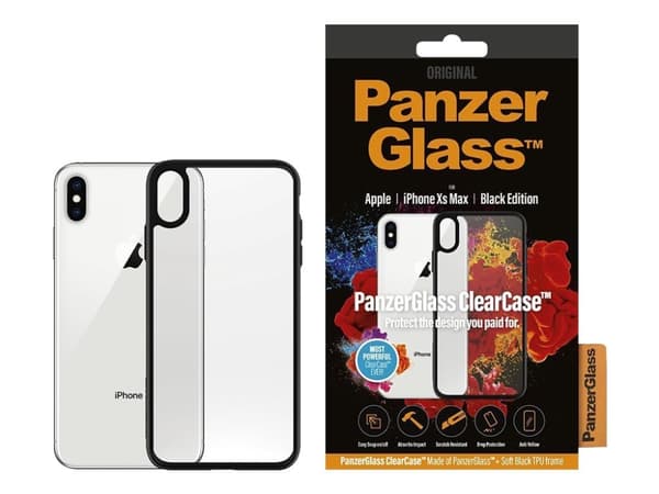 PanzerGlass 221, Suojus, Apple, Apple - iPhone Xs Max, 16,5 cm (6.5"), Musta