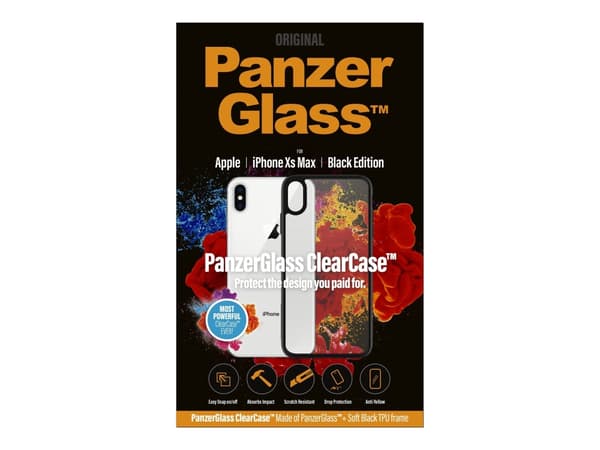 PanzerGlass 221, Suojus, Apple, Apple - iPhone Xs Max, 16,5 cm (6.5"), Musta
