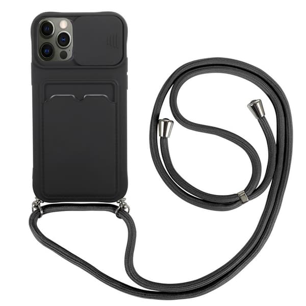 iPhone 12 Pro - Praktiskt Silikonskal med Kortfack