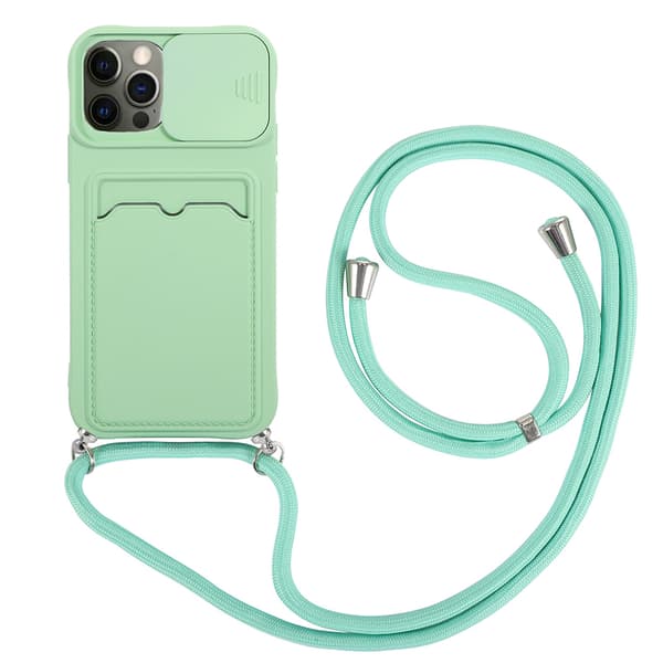iPhone 12 Pro Max - Smidigt Skyddande Skal med Korthållare