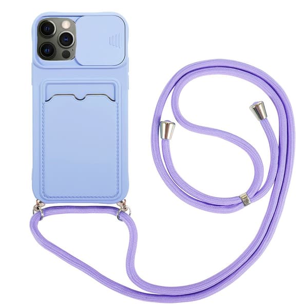 iPhone 12 Pro Max - Smidigt Skyddande Skal med Korthållare