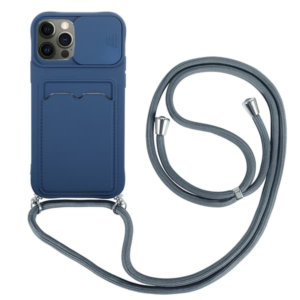 iPhone 12 Pro Max - Smidigt Skyddande Skal med Korthållare