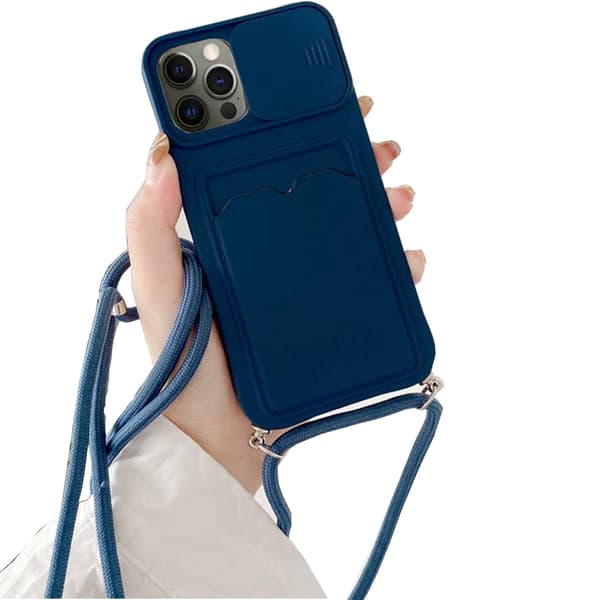 iPhone 12 Pro Max - Smidigt Skyddande Skal med Korthållare