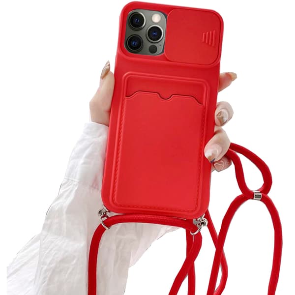 iPhone 12 Pro Max - Smidigt Skyddande Skal med Korthållare
