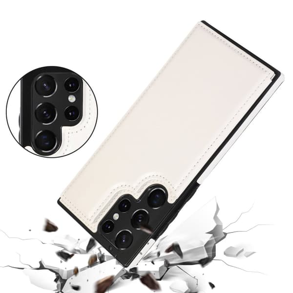 Samsung Galaxy S22 Ultra - Smidigt Stilsäkert Skal med Kortfack