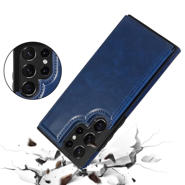 Samsung Galaxy S22 Ultra - Smidigt Stilsäkert Skal med Kortfack