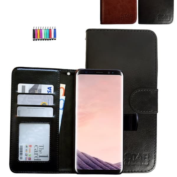 Samsung Galaxy S8 - Læder cover / Beskyttelse Black