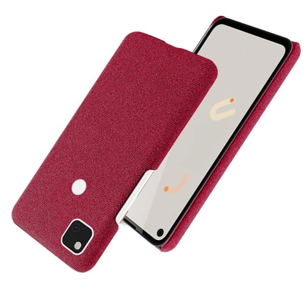 Google Pixel 4a 5g Textil Skal - Röd