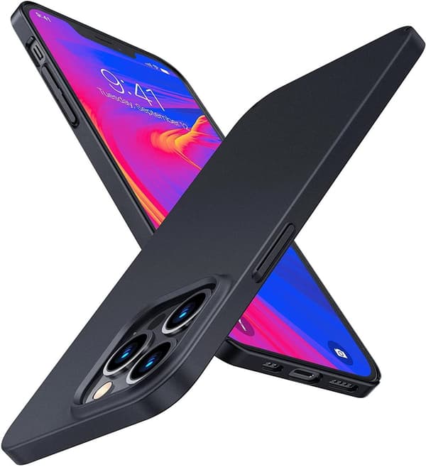 iPhone 13 Mini Skal Gummibelagt Mattsvart Tunt Basic™