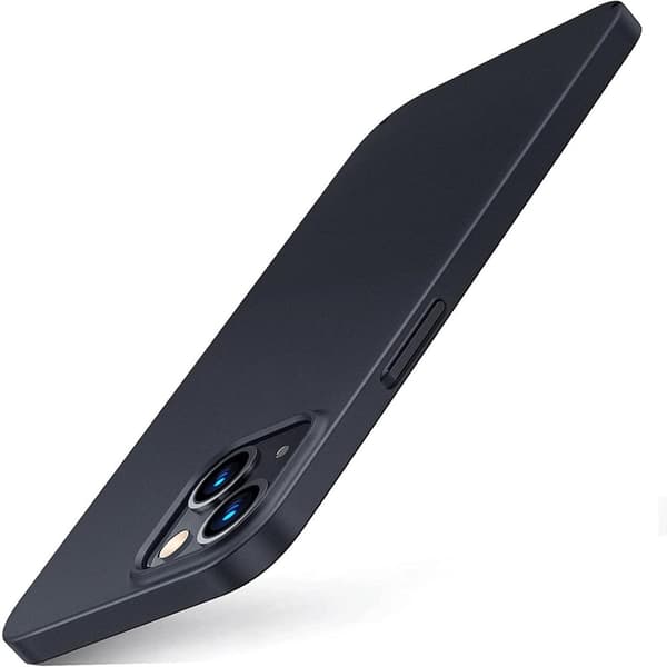 iPhone 13 Mini Skal Gummibelagt Mattsvart Tunt Basic™