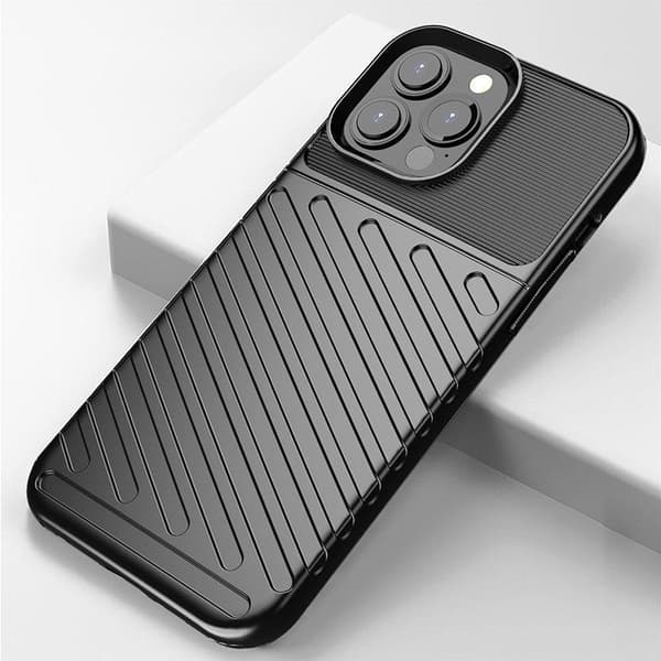 iPhone 13 PRO Max - Thunder Flexible Rugged Slim Skal  - Svart