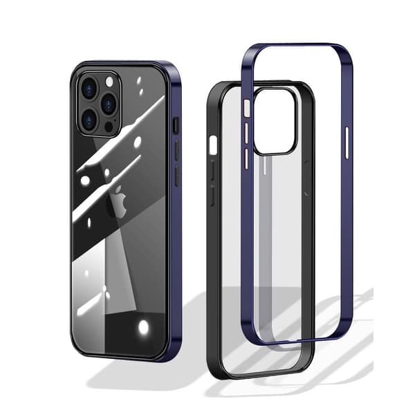 Phonet iPhone 13 Mini Mobilskal Transparent - Blå Ram