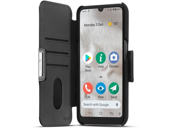 Doro - Lommebok for mobiltelefon - svart - for DORO 8110