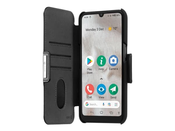 Doro - Vikbart fodral för mobiltelefon - svart - för DORO 8110
